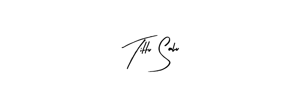 Make a beautiful signature design for name Tittu Sahu. With this signature (Arty Signature) style, you can create a handwritten signature for free. Tittu Sahu signature style 8 images and pictures png