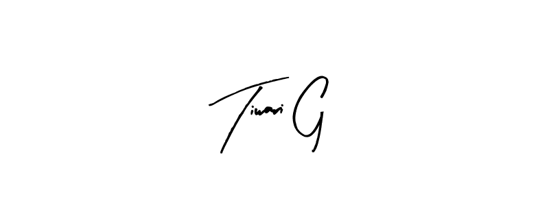 Use a signature maker to create a handwritten signature online. With this signature software, you can design (Arty Signature) your own signature for name Tiwari G. Tiwari G signature style 8 images and pictures png