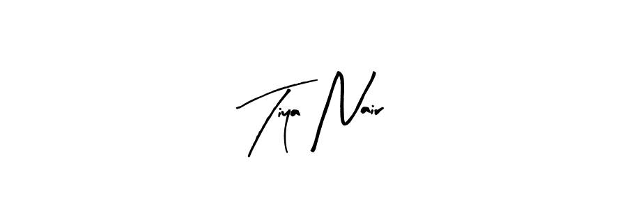Use a signature maker to create a handwritten signature online. With this signature software, you can design (Arty Signature) your own signature for name Tiya Nair. Tiya Nair signature style 8 images and pictures png
