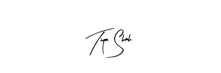 Similarly Arty Signature is the best handwritten signature design. Signature creator online .You can use it as an online autograph creator for name Tiya Shah. Tiya Shah signature style 8 images and pictures png