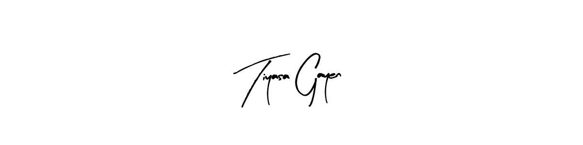 Design your own signature with our free online signature maker. With this signature software, you can create a handwritten (Arty Signature) signature for name Tiyasa Gayen. Tiyasa Gayen signature style 8 images and pictures png