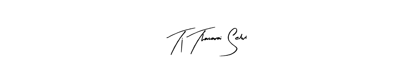 How to make Tj Thamarai Selvi name signature. Use Arty Signature style for creating short signs online. This is the latest handwritten sign. Tj Thamarai Selvi signature style 8 images and pictures png