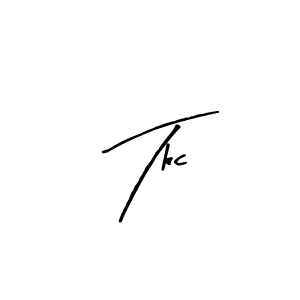Arty Signature is a professional signature style that is perfect for those who want to add a touch of class to their signature. It is also a great choice for those who want to make their signature more unique. Get Tkc name to fancy signature for free. Tkc signature style 8 images and pictures png