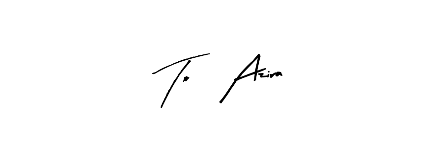 Design your own signature with our free online signature maker. With this signature software, you can create a handwritten (Arty Signature) signature for name To: Azira. To: Azira signature style 8 images and pictures png