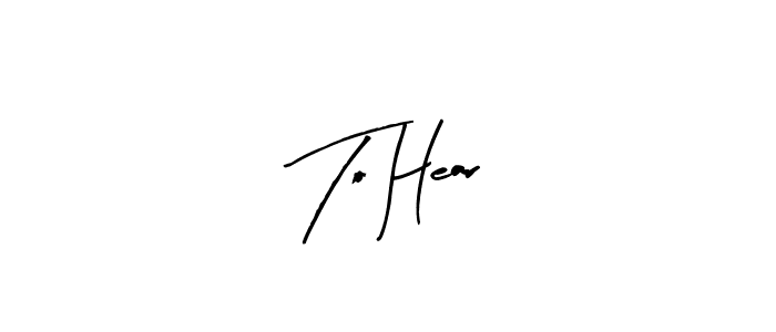 You can use this online signature creator to create a handwritten signature for the name To Hear. This is the best online autograph maker. To Hear signature style 8 images and pictures png