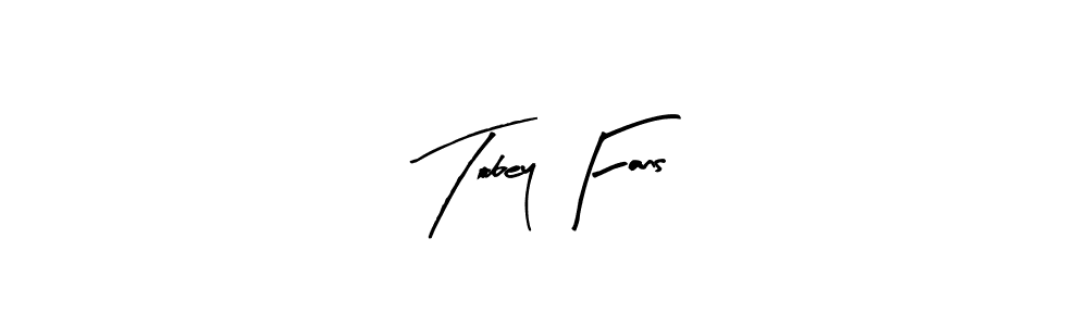 Create a beautiful signature design for name Tobey Fans. With this signature (Arty Signature) fonts, you can make a handwritten signature for free. Tobey Fans signature style 8 images and pictures png