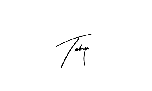 Design your own signature with our free online signature maker. With this signature software, you can create a handwritten (Arty Signature) signature for name Tobyn. Tobyn signature style 8 images and pictures png