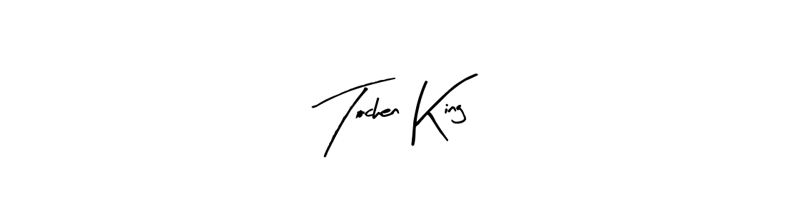 if you are searching for the best signature style for your name Tochen King. so please give up your signature search. here we have designed multiple signature styles  using Arty Signature. Tochen King signature style 8 images and pictures png