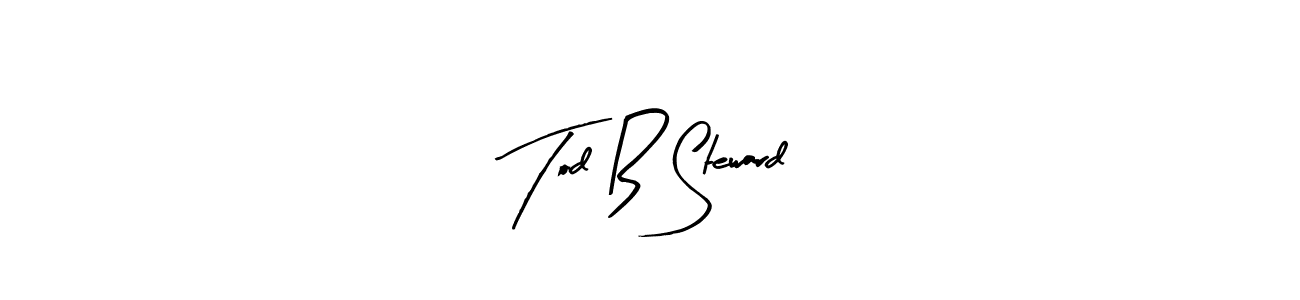 How to make Tod B Steward name signature. Use Arty Signature style for creating short signs online. This is the latest handwritten sign. Tod B Steward signature style 8 images and pictures png