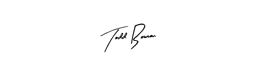 How to make Todd Bowman name signature. Use Arty Signature style for creating short signs online. This is the latest handwritten sign. Todd Bowman signature style 8 images and pictures png