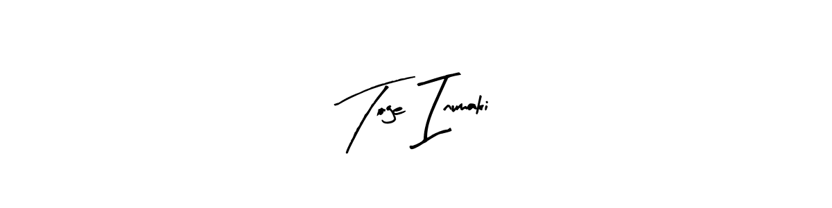 How to make Toge Inumaki name signature. Use Arty Signature style for creating short signs online. This is the latest handwritten sign. Toge Inumaki signature style 8 images and pictures png