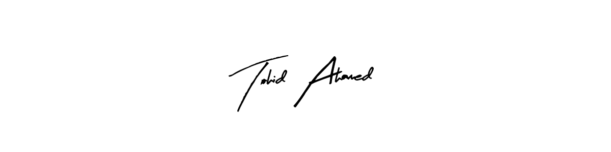 if you are searching for the best signature style for your name Tohid Ahamed. so please give up your signature search. here we have designed multiple signature styles  using Arty Signature. Tohid Ahamed signature style 8 images and pictures png