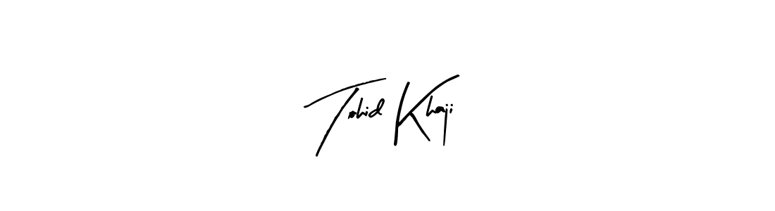 Create a beautiful signature design for name Tohid Khaji. With this signature (Arty Signature) fonts, you can make a handwritten signature for free. Tohid Khaji signature style 8 images and pictures png