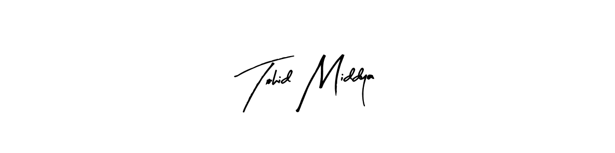 Make a beautiful signature design for name Tohid Middya. Use this online signature maker to create a handwritten signature for free. Tohid Middya signature style 8 images and pictures png