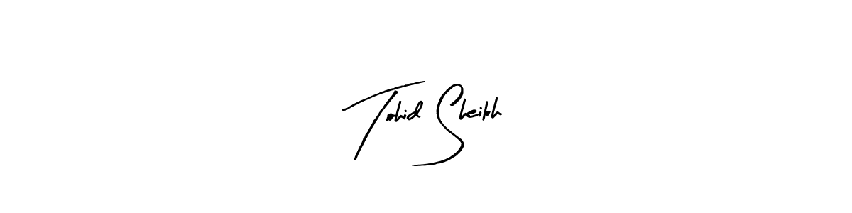 if you are searching for the best signature style for your name Tohid Sheikh. so please give up your signature search. here we have designed multiple signature styles  using Arty Signature. Tohid Sheikh signature style 8 images and pictures png