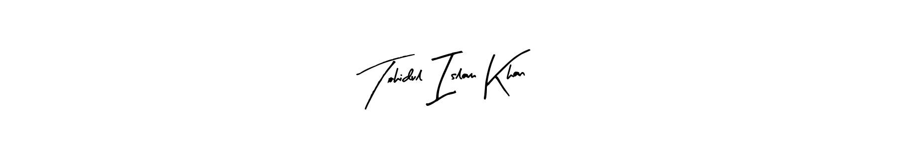 Similarly Arty Signature is the best handwritten signature design. Signature creator online .You can use it as an online autograph creator for name Tohidul Islam Khan. Tohidul Islam Khan signature style 8 images and pictures png
