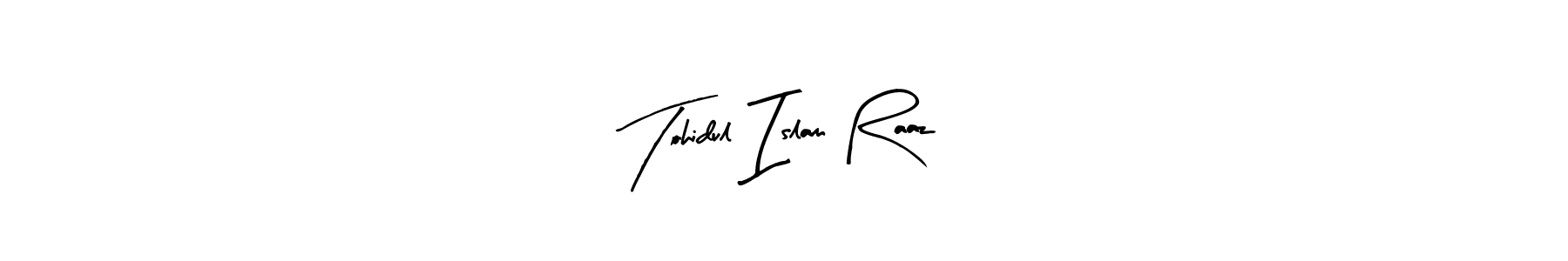 You can use this online signature creator to create a handwritten signature for the name Tohidul Islam Raaz. This is the best online autograph maker. Tohidul Islam Raaz signature style 8 images and pictures png