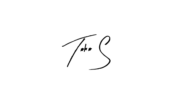 Use a signature maker to create a handwritten signature online. With this signature software, you can design (Arty Signature) your own signature for name Toko S. Toko S signature style 8 images and pictures png