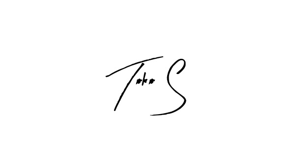Create a beautiful signature design for name Toko S. With this signature (Arty Signature) fonts, you can make a handwritten signature for free. Toko S signature style 8 images and pictures png