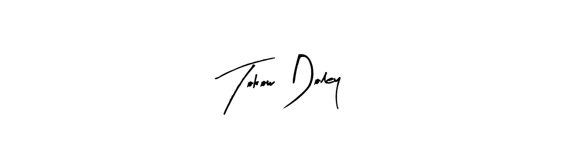 Similarly Arty Signature is the best handwritten signature design. Signature creator online .You can use it as an online autograph creator for name Tokow Doley. Tokow Doley signature style 8 images and pictures png