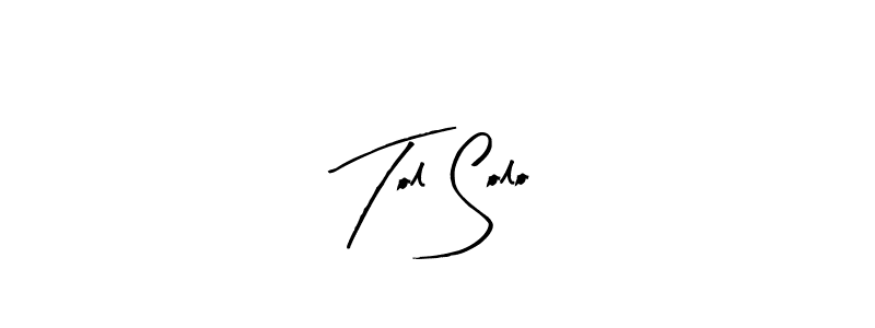 Arty Signature is a professional signature style that is perfect for those who want to add a touch of class to their signature. It is also a great choice for those who want to make their signature more unique. Get Tol Solo name to fancy signature for free. Tol Solo signature style 8 images and pictures png