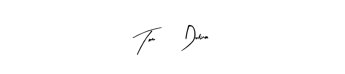 Arty Signature is a professional signature style that is perfect for those who want to add a touch of class to their signature. It is also a great choice for those who want to make their signature more unique. Get Tomáš Dulina name to fancy signature for free. Tomáš Dulina signature style 8 images and pictures png