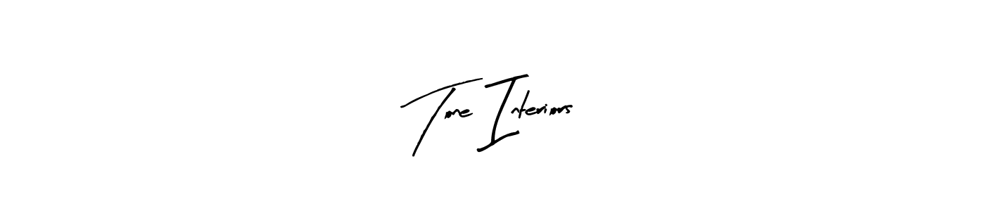 Use a signature maker to create a handwritten signature online. With this signature software, you can design (Arty Signature) your own signature for name Tone Interiors. Tone Interiors signature style 8 images and pictures png