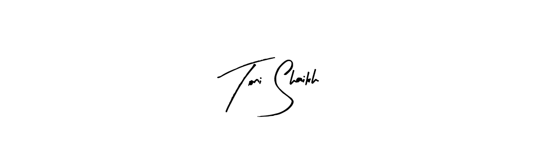 if you are searching for the best signature style for your name Toni Shaikh. so please give up your signature search. here we have designed multiple signature styles  using Arty Signature. Toni Shaikh signature style 8 images and pictures png