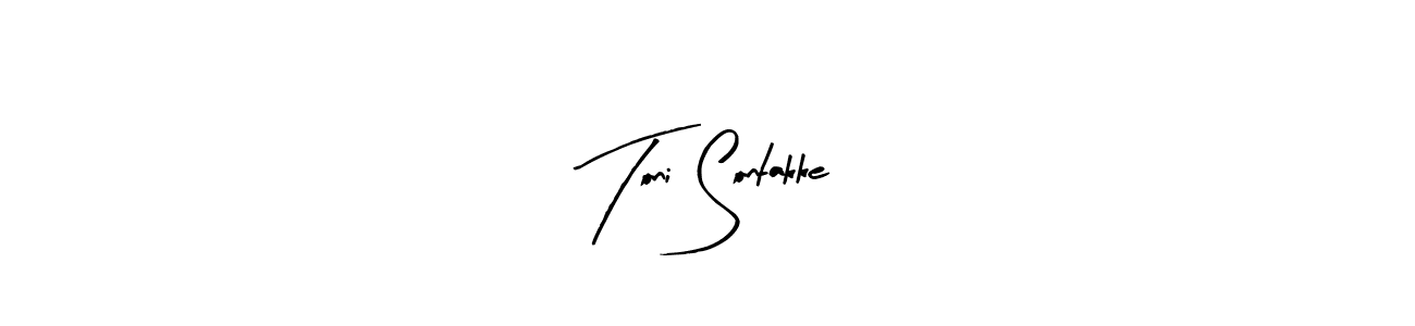 if you are searching for the best signature style for your name Toni Sontakke. so please give up your signature search. here we have designed multiple signature styles  using Arty Signature. Toni Sontakke signature style 8 images and pictures png