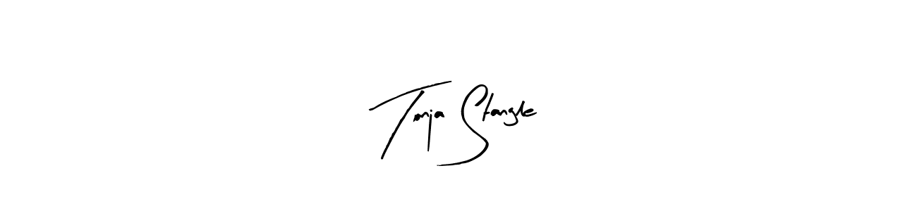 Similarly Arty Signature is the best handwritten signature design. Signature creator online .You can use it as an online autograph creator for name Tonja Stangle. Tonja Stangle signature style 8 images and pictures png