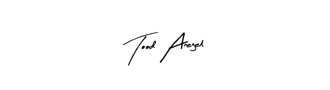 The best way (Arty Signature) to make a short signature is to pick only two or three words in your name. The name Tood Anegel include a total of six letters. For converting this name. Tood Anegel signature style 8 images and pictures png