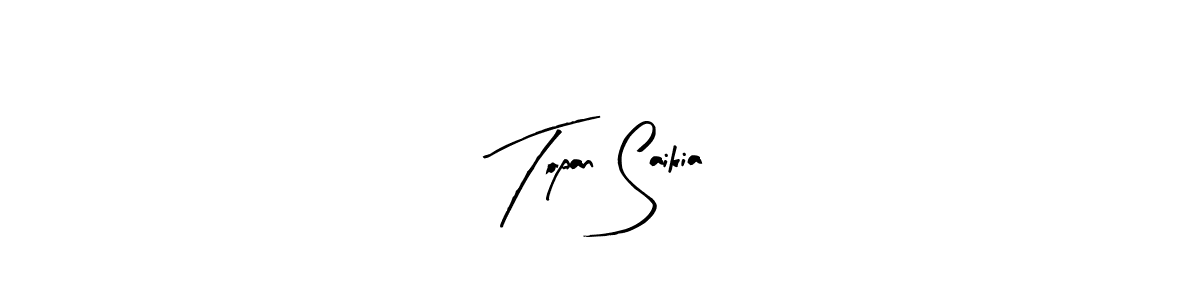 Arty Signature is a professional signature style that is perfect for those who want to add a touch of class to their signature. It is also a great choice for those who want to make their signature more unique. Get Topan Saikia name to fancy signature for free. Topan Saikia signature style 8 images and pictures png