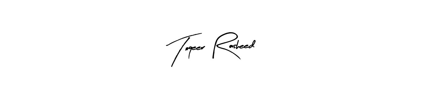 You can use this online signature creator to create a handwritten signature for the name Toqeer Rasheed. This is the best online autograph maker. Toqeer Rasheed signature style 8 images and pictures png