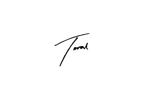 Use a signature maker to create a handwritten signature online. With this signature software, you can design (Arty Signature) your own signature for name Toral. Toral signature style 8 images and pictures png