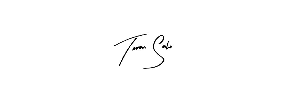 How to make Toran Sahu name signature. Use Arty Signature style for creating short signs online. This is the latest handwritten sign. Toran Sahu signature style 8 images and pictures png