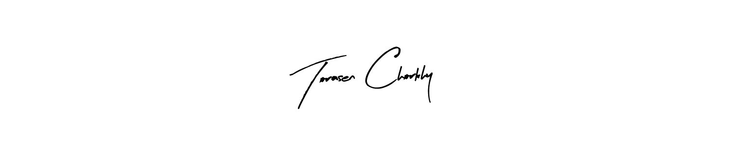 You can use this online signature creator to create a handwritten signature for the name Torasen Chorkhy. This is the best online autograph maker. Torasen Chorkhy signature style 8 images and pictures png