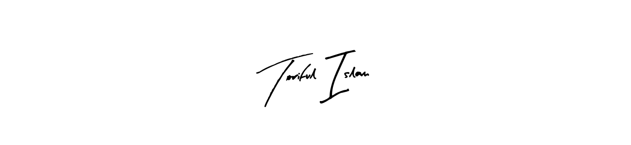 Design your own signature with our free online signature maker. With this signature software, you can create a handwritten (Arty Signature) signature for name Toriful Islam. Toriful Islam signature style 8 images and pictures png