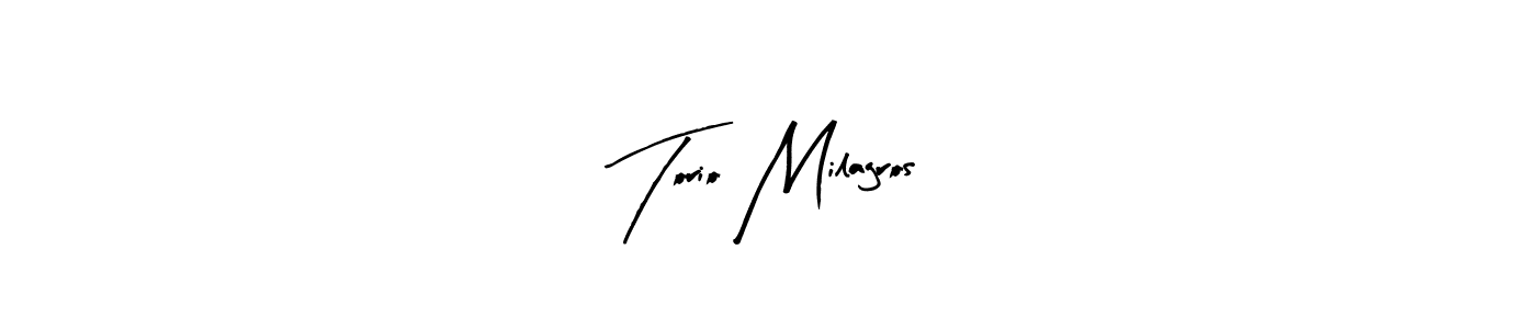 Also we have Torio Milagros name is the best signature style. Create professional handwritten signature collection using Arty Signature autograph style. Torio Milagros signature style 8 images and pictures png