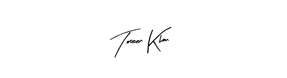 Design your own signature with our free online signature maker. With this signature software, you can create a handwritten (Arty Signature) signature for name Toseen Khan. Toseen Khan signature style 8 images and pictures png