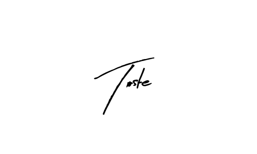 Arty Signature is a professional signature style that is perfect for those who want to add a touch of class to their signature. It is also a great choice for those who want to make their signature more unique. Get Toste name to fancy signature for free. Toste signature style 8 images and pictures png