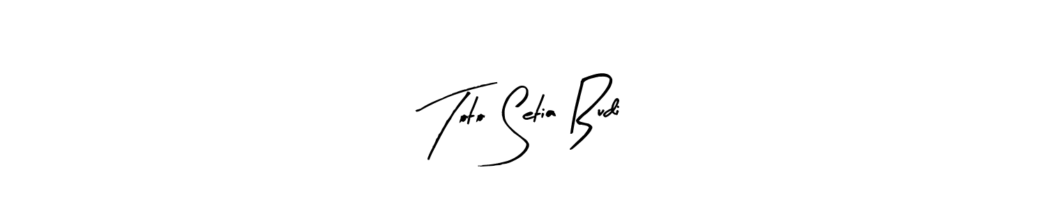 Create a beautiful signature design for name Toto Setia Budi. With this signature (Arty Signature) fonts, you can make a handwritten signature for free. Toto Setia Budi signature style 8 images and pictures png