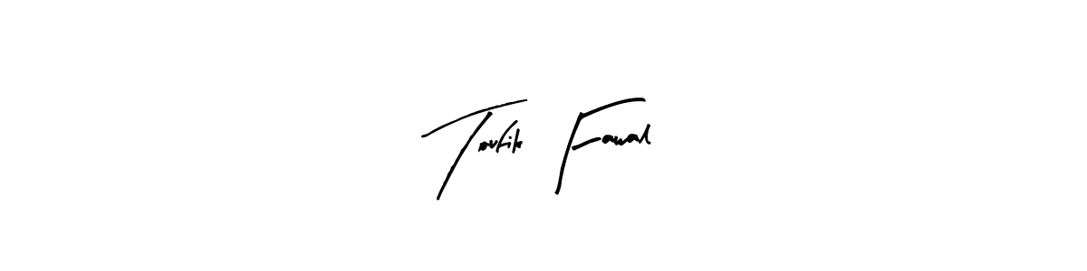 How to Draw Toufik Fawal signature style? Arty Signature is a latest design signature styles for name Toufik Fawal. Toufik Fawal signature style 8 images and pictures png