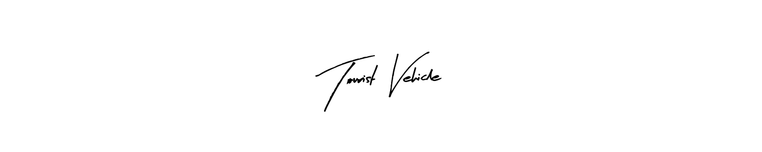 The best way (Arty Signature) to make a short signature is to pick only two or three words in your name. The name Tourist Vehicle include a total of six letters. For converting this name. Tourist Vehicle signature style 8 images and pictures png