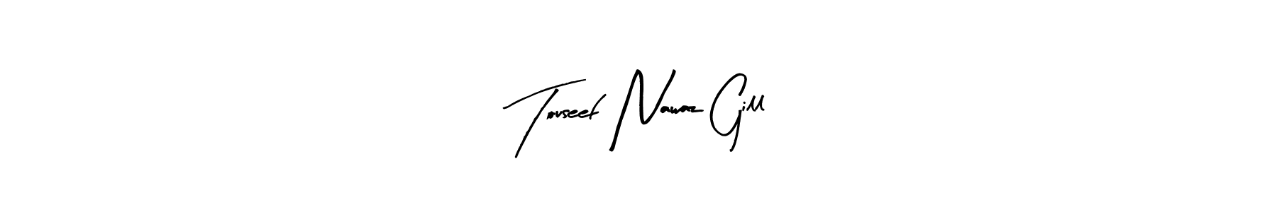 Here are the top 10 professional signature styles for the name Touseef Nawaz Gill. These are the best autograph styles you can use for your name. Touseef Nawaz Gill signature style 8 images and pictures png