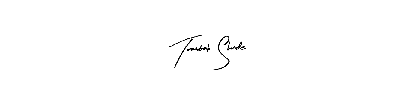 Also You can easily find your signature by using the search form. We will create Trambak Shinde name handwritten signature images for you free of cost using Arty Signature sign style. Trambak Shinde signature style 8 images and pictures png