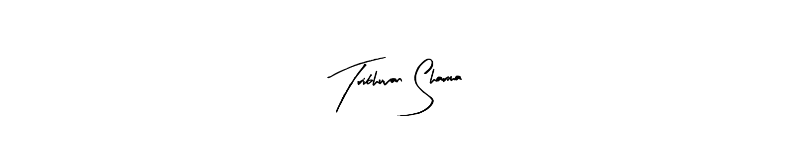 The best way (Arty Signature) to make a short signature is to pick only two or three words in your name. The name Tribhuvan Sharma include a total of six letters. For converting this name. Tribhuvan Sharma signature style 8 images and pictures png