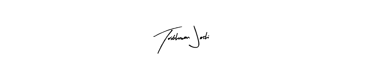 Make a beautiful signature design for name Tribhuwan Joshi. With this signature (Arty Signature) style, you can create a handwritten signature for free. Tribhuwan Joshi signature style 8 images and pictures png