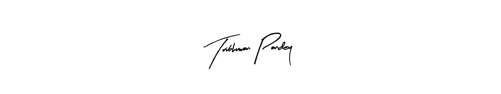 You should practise on your own different ways (Arty Signature) to write your name (Tribhuwan Pandey) in signature. don't let someone else do it for you. Tribhuwan Pandey signature style 8 images and pictures png