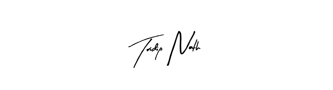 How to make Tridip Nath name signature. Use Arty Signature style for creating short signs online. This is the latest handwritten sign. Tridip Nath signature style 8 images and pictures png