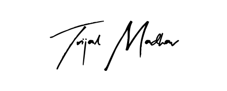Create your official email sign-off with Trijal Madhav name in Arty Signature style. Crisp, clean, and perfectly legible across all screens. Trijal Madhav signature style 8 images and pictures png